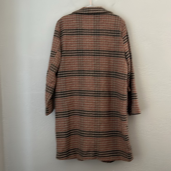 CHARTOU Women's Size XXL Lapel Collar Plaid Double Breasted Long Trench Coat - Picture 4 of 9